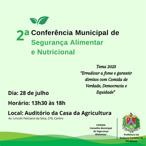 2ª Conferência Municipal De Segurança Alimentar E Nutricional Acontece