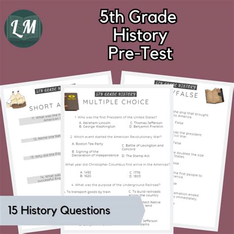 5th Grade History Test