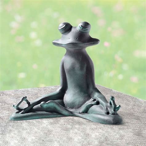 Sitting Yoga Frog Garden Sculpture