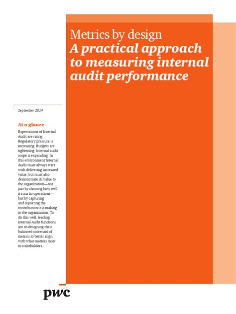 Internal Audit Performance Metrics Pdf Internal Audit Audit