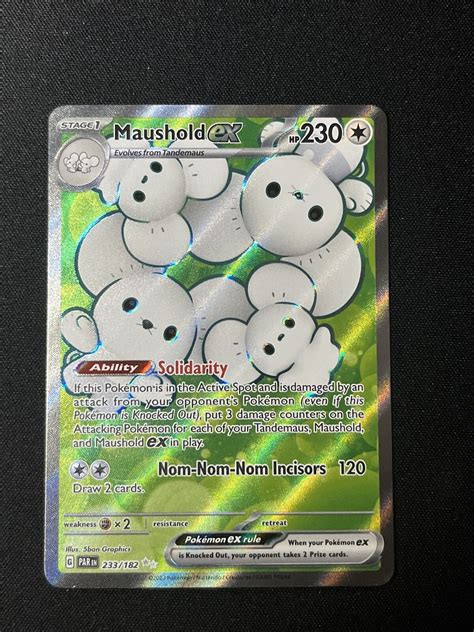 Pok Mon Tcg Maushold Ex Paradox Rift Holo Ultra Rare For Sale