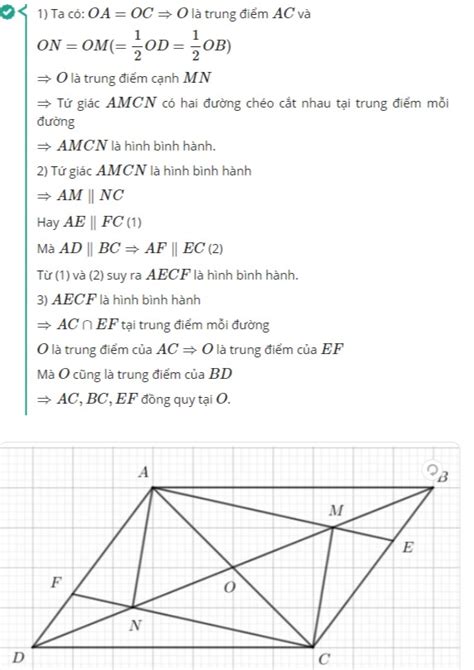 Cho hình bình hành ABCD O là giao điểm của 2 đường chéo AC và BD Gọi