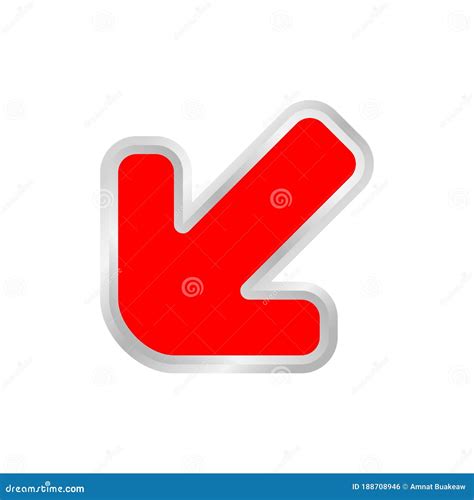 Red Arrow Pointing Left Down Clip Art Red Arrow Icon Pointing For Left