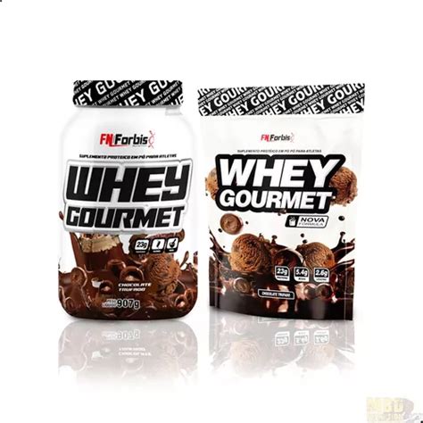 Kit Suplemento Whey Protein Gourmet Isolado Pote Refil 907g Frete grátis