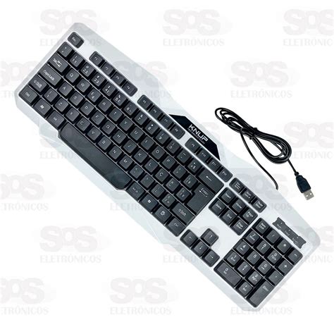 Teclado Gamer Madset Fio USB RGB Knup KP TE119