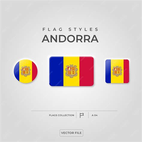 Premium Vector | ANDORRA FLAGS OF THE WORLD DIFFERENTS STYLES