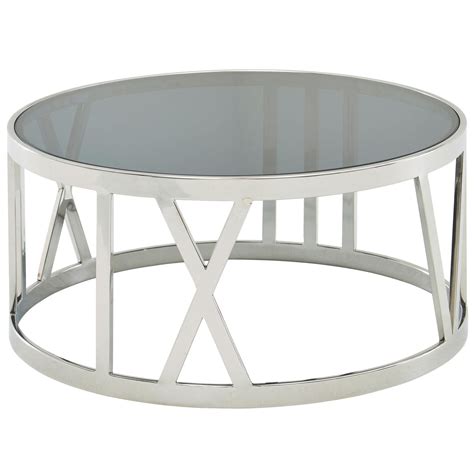 Sky Style Andora Ronde Salontafel Glas Zilver Kopen Shop Bij FonQ