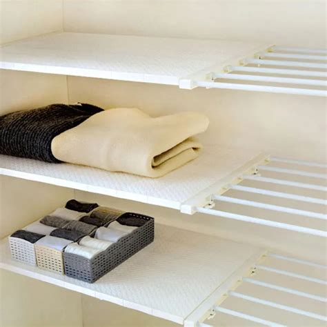 Wardrobe Retractable Storage Holder Rack Cabinets Layered Partition