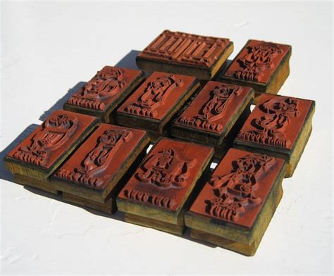 Vintage Rubber Stamps Classic Comic Characters Set Of 10