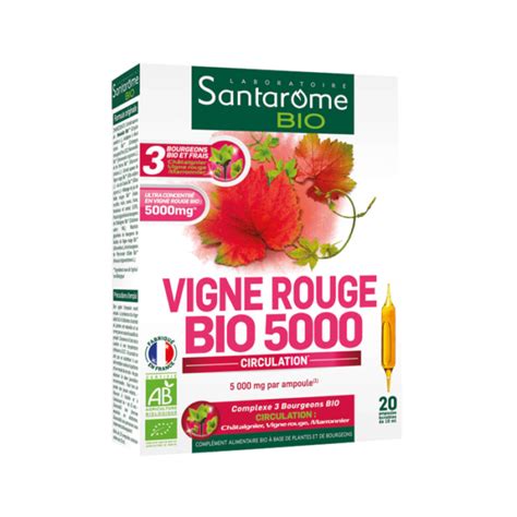 Vigne Rouge Bio Ampoules Santar Me Les Mille Et Une Plantes