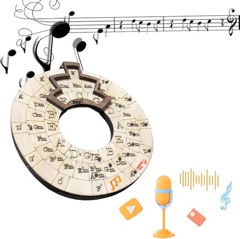 Wooden Melody Tool Circle Of Fifths Wooden Wheel And Off