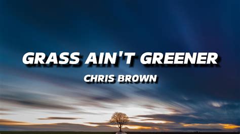 Chris Brown Grass Ain T Greener Lyrics Youtube