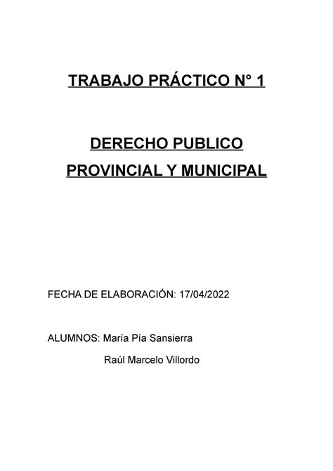 Trabajo Pr Ctico N Ppm Trabajo Pr Ctico N Derecho Publico