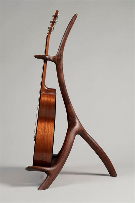 Walnut Sculptural Guitar Stand Etsy