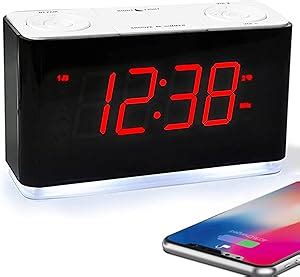 ITOMA Alarm Clock Radio With Bluetooth Dual Alarm Dimmable LED