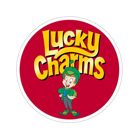 Lucky Charms Logo in Red Circle Kiss-cut Stickers - Etsy