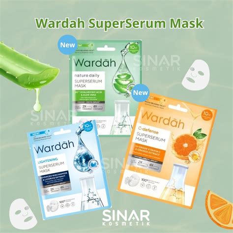 Jual Wardah Super Serum Sheet Mask 20ml Perfect Bright C Defense