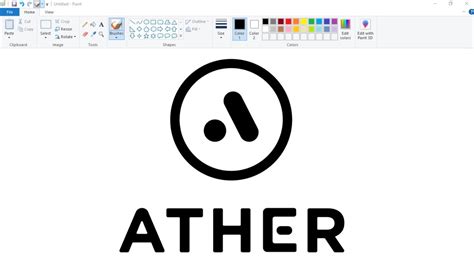 How to draw The Ather Logo in Computer Using Ms Paint | Ather 450 Logo ...