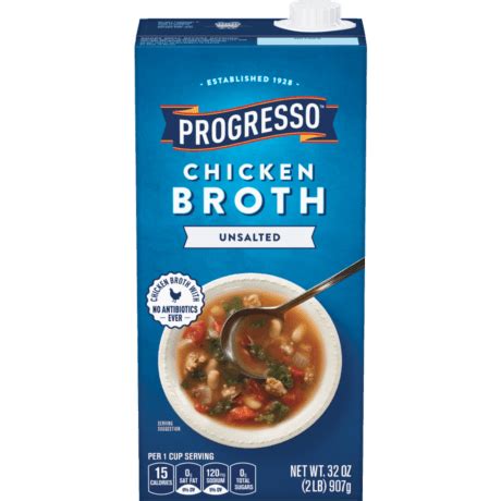 Unsalted Chicken Broth | Ingredients | Progresso