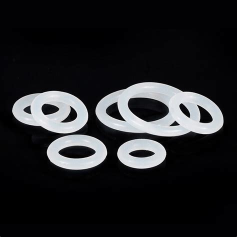 Food Grade O Ring White Silicone Rubber O Rings Cross Section 5mm，od