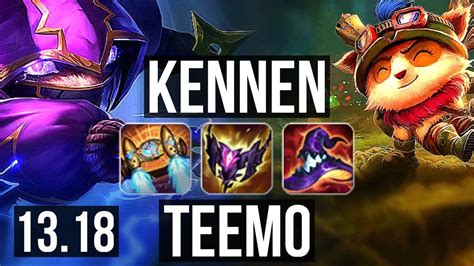 KENNEN Vs TEEMO TOP 9 Solo Kills 16 3 6 Rank 9 Kennen Dominating