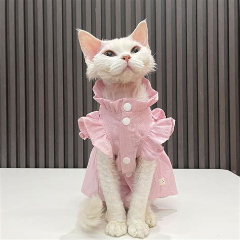 Ultrathin Breathable Summer Dress For Sphynx Cat Pink Dress Summer Dress Dress For Cats Etsy