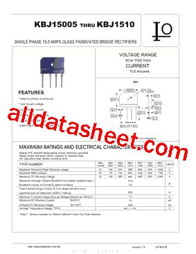 KBJ1510 Datasheet PDF Bytesonic Electronics Co Ltd