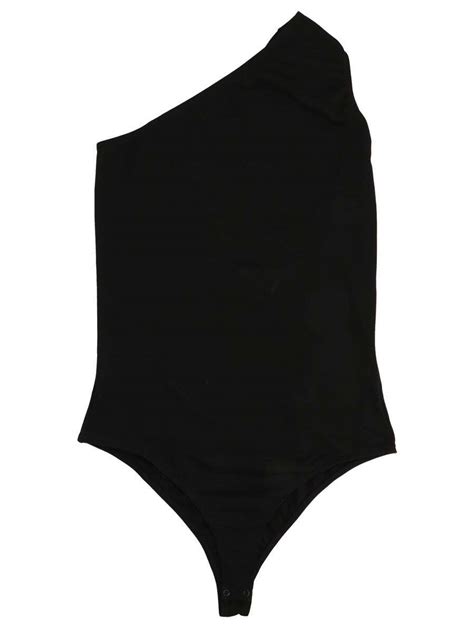 Buy Wolford The One Shoulder Asymmetrical Open Back Bodysuit Black