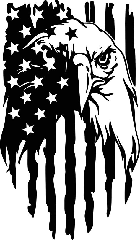 Eagle American Flag Car Decal - Etsy