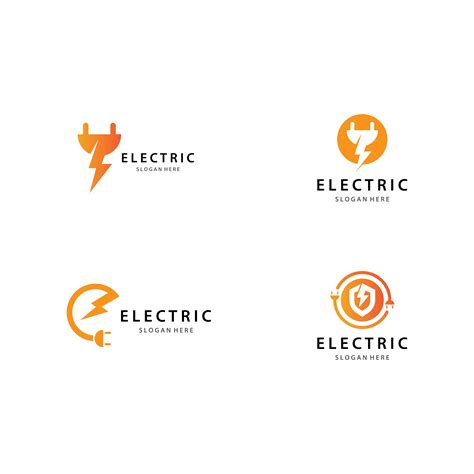 Electric logo icon set 1957993 Vector Art at Vecteezy