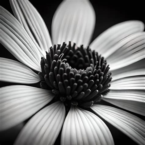 Flower Wall Art Black and White Art Black and White Set of Flower Monochrome Flower Gift Wall ...