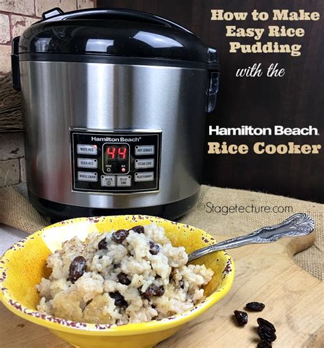 Hamilton Beach’s Rice Cooker Making Rice Pudding With Cooked Rice