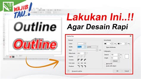 Cara Setting Outline Di Coreldraw Cara Mengatur Outline Garis Luar