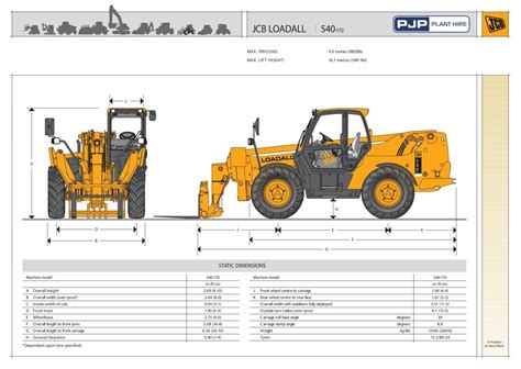 JCB 540-170 specification sheet