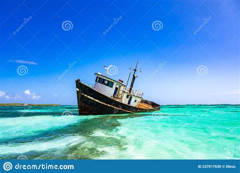 Old Abandoned Ship Aground Stock Photo Image Of Destruction 237017630