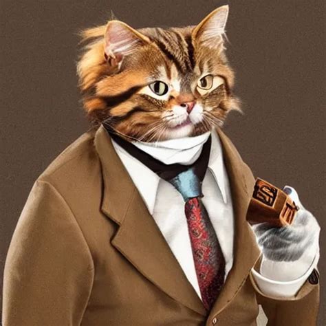 Anthropomorphized Cats In Suits Making Deals And Stable Diffusion