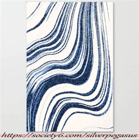 Shop For Textured Marble Indigo Blue Canvas Print By © Silverpegasus