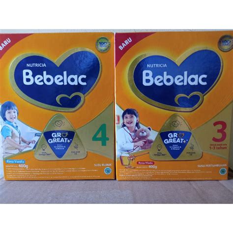 Jual Bebelac 3 4 Susu Pertumbuhan 400 Gr Shopee Indonesia