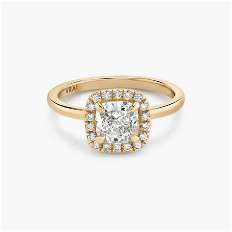 Cushion Cut Halo Engagement Rings Guide | VRAI Created Diamonds