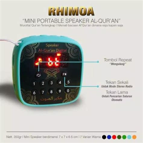 Jual Speaker Murottal Al Quran Juz Rhimoa V Lengkap Dengan Memory