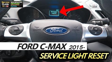 Ford C Max Service Light Reset Youtube