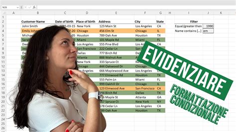 Formattazione Condizionale In Excel Guida Alla Creazione Di Un Filtro