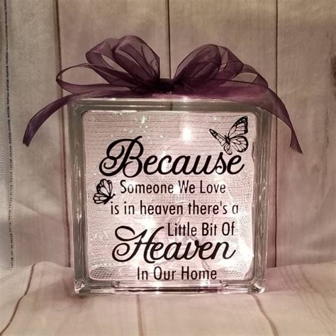 Because Someone We Love Memorial Glass Blocksympathy Tpersonalized