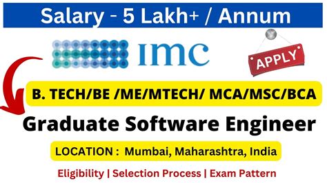 IMC Off Campus Drive Graduate Software Engineer Salary 5 LPA