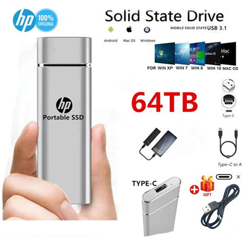 64TB external hard drive 32GB 64GB 128GB SSD portable SSD hard drive ...