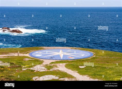 Compass Rose In Corunna Spain Pointing The Front Corners Of The Tower Of Hercules The Oldest