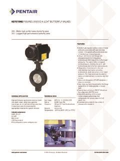 Keystone Butterfly Valves Figure Keystone Butterfly Valves