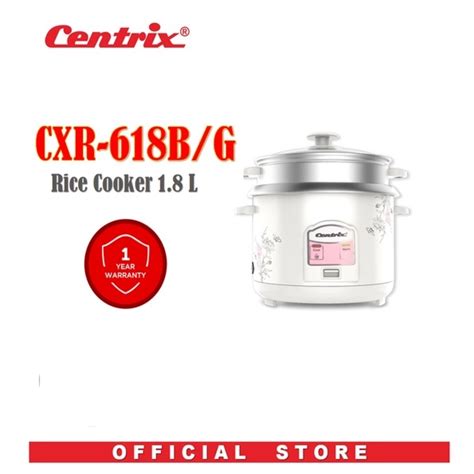 Rice Cooker 18l Cxr 618bg Glass Cover Centrix Shopee Philippines