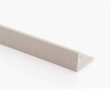 Light Grey Stone Straight Edge L Shape 2 5m Heavy Duty Aluminium Tile Trims Vroma Trims