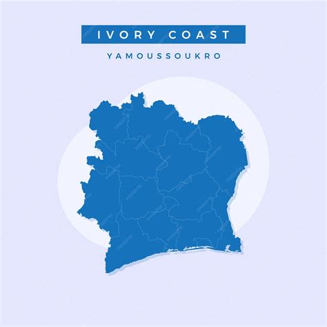 Premium Vector | National map of ivory coast ivory coast map vector